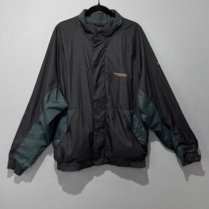 FootJoy DryJoys Golf Jacket Mn XL Black Green Houndstooth Firestone Country Club